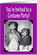 You’re Invited to a Costume party, kids in Costume card