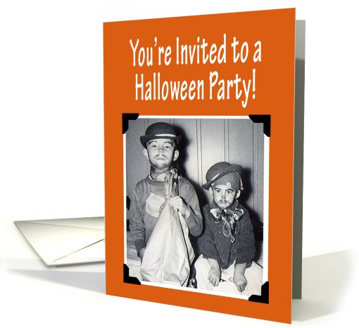 You're Invited to a Halloween Party, kids in Costume card (624524)