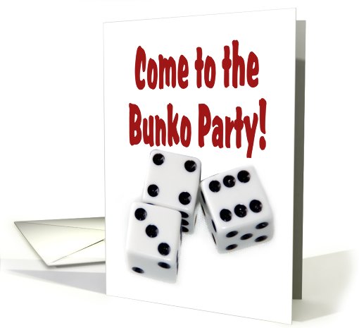 Come to the Bunko Party card (624546)