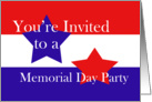 Red, White and Blue, Memorial Day Party card