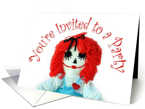 Rag Doll, Pary Invitation card (630719)