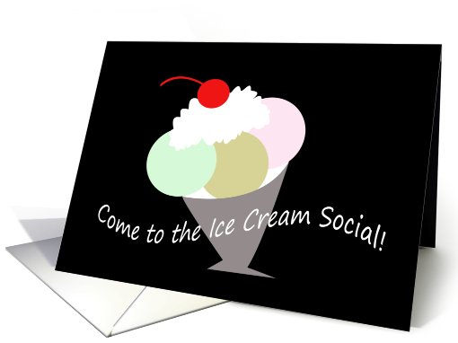 Ice Cream Social Invitation, Sundae card (631728)