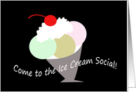 Ice Cream Social Invitation, Sundae card