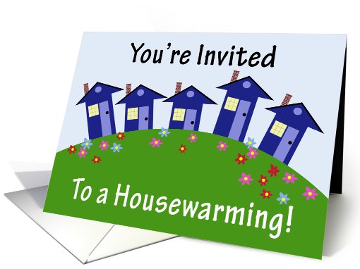 Houses on a Hill, Housewarming Invitation card (633192)