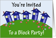 Houses on a Hill, Block Party Invitation card