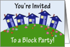 Houses on a Hill, Block Party Invitation card