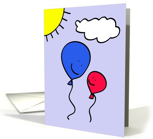 Balloon Dad and Child Father's Day Greeting card (634893)