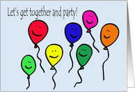 Party Balloon Invitation card