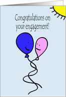 Balloon People Engagement Congratulations card