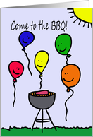Balloon People BBQ Invitation card