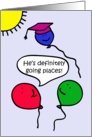 Cartoon Balloon People Graduate Congratulations card