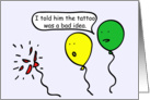 The Tattoo Was a Bad Idea, Cartoon Balloon People card