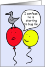 Cartoon Balloon People, What’s bugging you? card