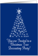 Starlight Christmas Tree Invitation Tree Decorating card