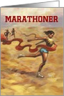 Congratulations - Marathon Finisher Cuts Red Ribbon card