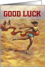 Good Luck : Marathon Finisher Cuts Red Ribbon card