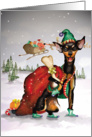 Happy Holidays Moving Announcement : Dog Elf card