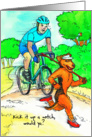 Airedale Terrier : Running With Cyclist card