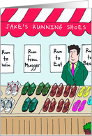 Jake’s Running : Funny Birthday card