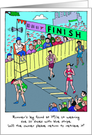 Runner’s Leg : Marathon Finish card