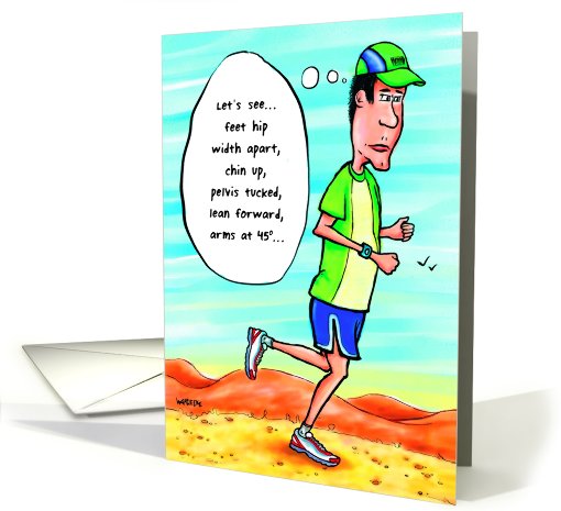 Chi Running : Runner Birthday card (470971)