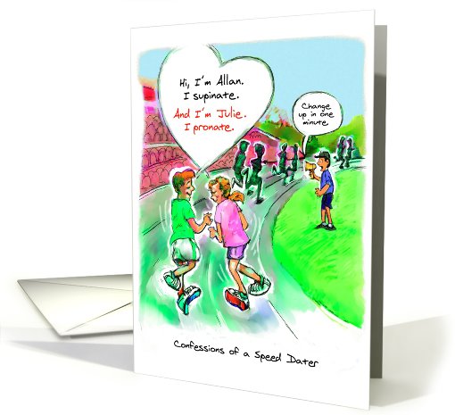 Speed Dating : Funny Running Birthday card (471808)