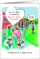 Speed Dating : Funny Running Birthday card