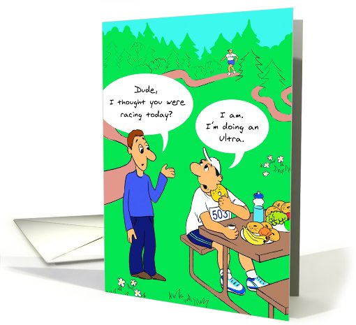 Running Ultra Marathon : Funny Birthday card (471814)