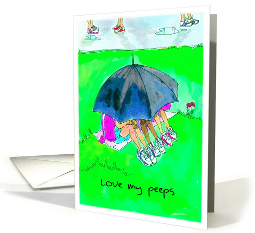 Running Peeps : Thank You card (473710)