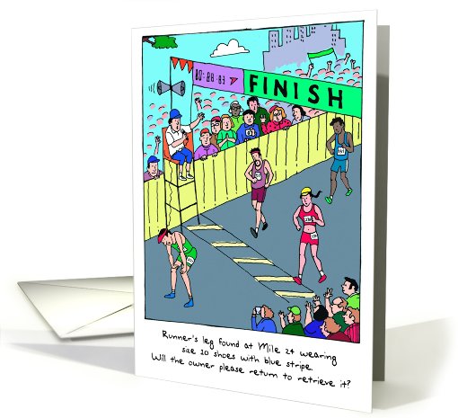 Runner's Leg : Funny Get Well card (474054)