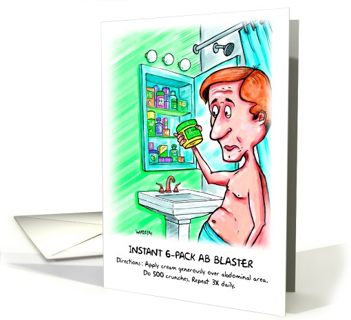 Ab Blaster : Funny Birthday card (474202)