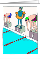 Novice Swimmer : Funny Birthday Card