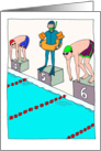 Novice Swimmer : Funny Birthday Card