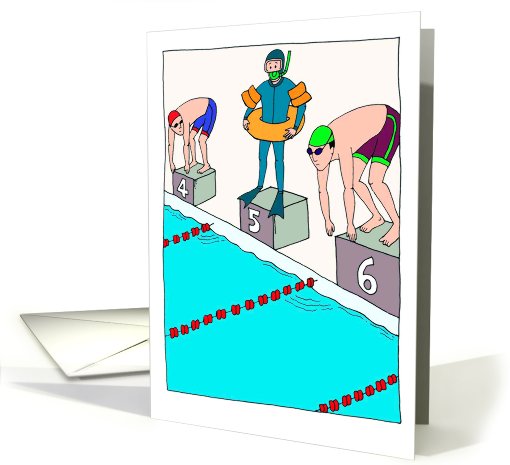 Novice Swimmer : Funny Good Luck card (474210)