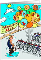 Triathlon Balloons : Surprise Birthday Card