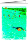 Swimming Off Course : Good Luck card