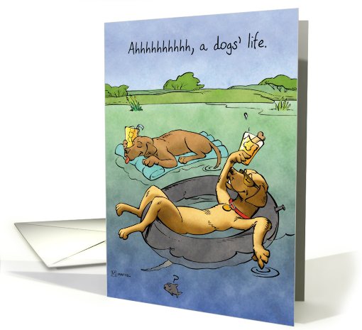 A Dog's Life : Lab Retriever Birthday card (474359)