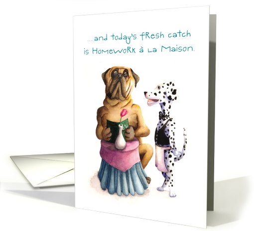 Mastiff and Dalmatian : Birthday Dog card (474375)