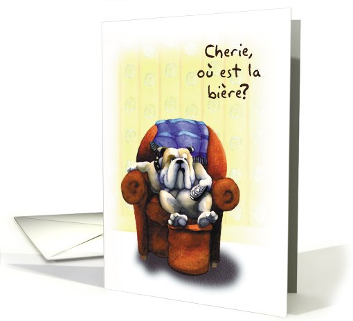 Joyeux Anniversaire : Bulldog French Birthday card (474848)