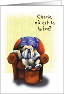 Joyeux Anniversaire : Bulldog French Birthday card