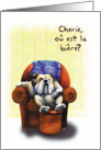 Joyeux Anniversaire : Bulldog French Birthday card