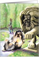Shih Tzu Lion : Funny Farewell Card