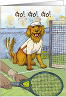 Tennis Golden Retriever : Congrats on New Job card