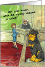 Rottweiler Witness : Funny Birthday card