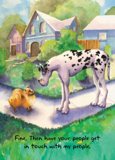 Pomeranian and Great Dane : Funny Birthday