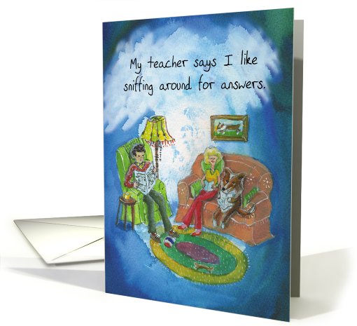 Smart Shetland Sheepdog : Student Birthday card (475704)