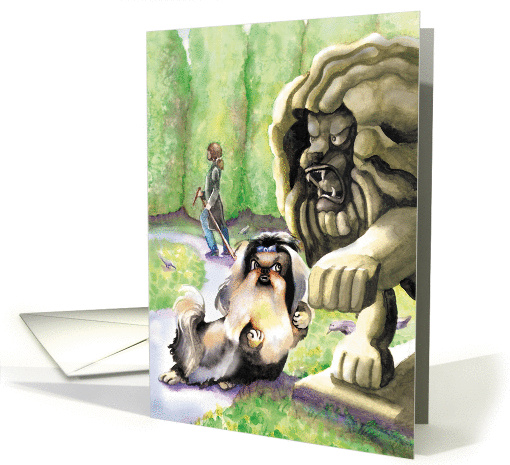 Shih Tzu Lion : Funny Birthday card (475718)