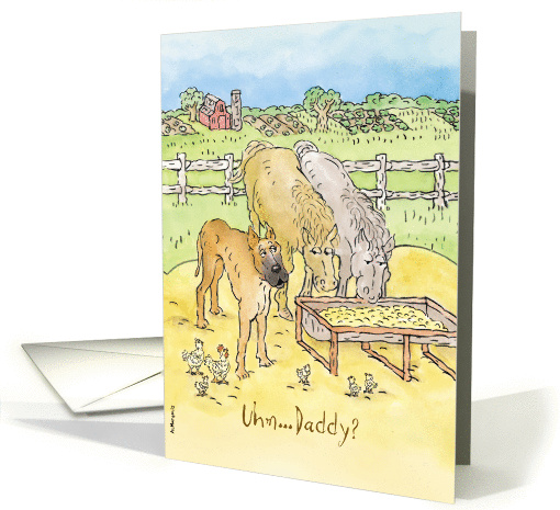 Great Dane : Funny Birthday for Father card (475725)