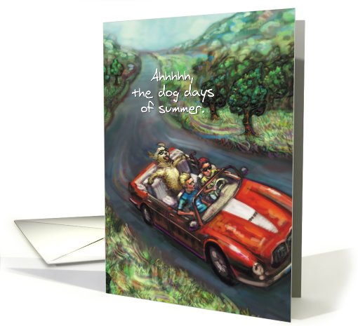 Golden Retriever Convertible : Boy Voyage card (476280)