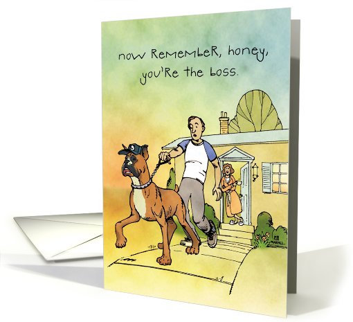Boxer Boss : Happy Anniversary Husband card (476306)